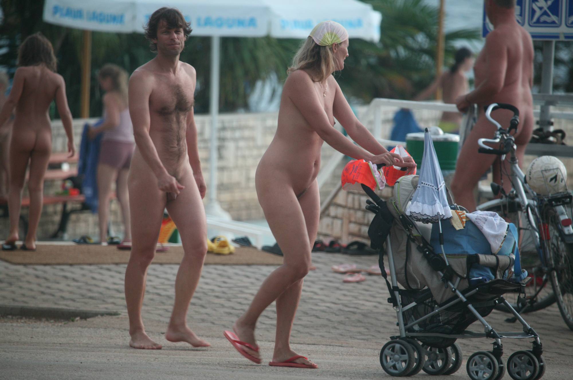 Pure Nudism Images Crete Poolside Observers - 3