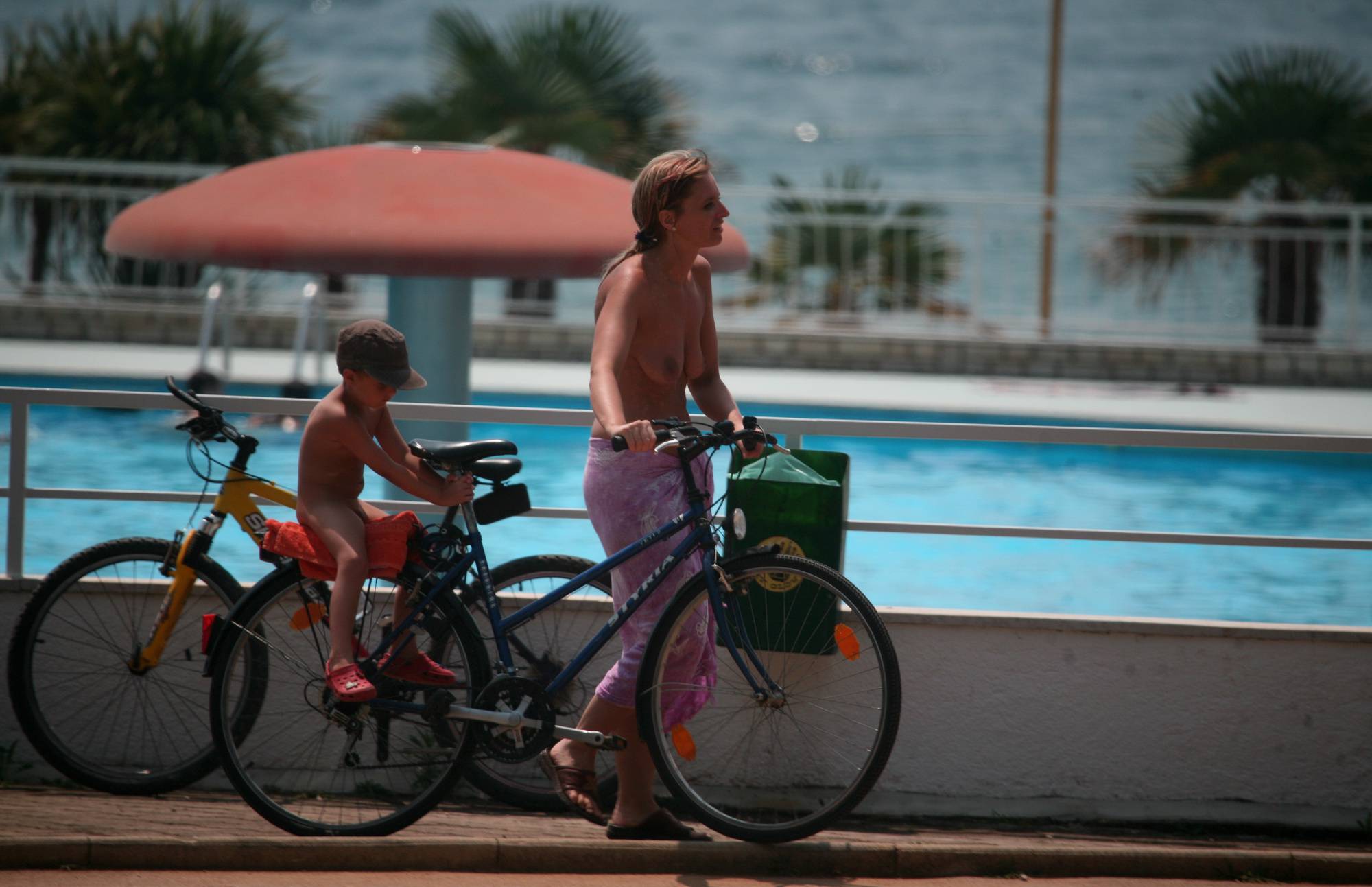 Purenudism Children - Naturist Pool-Side Bikers - 2