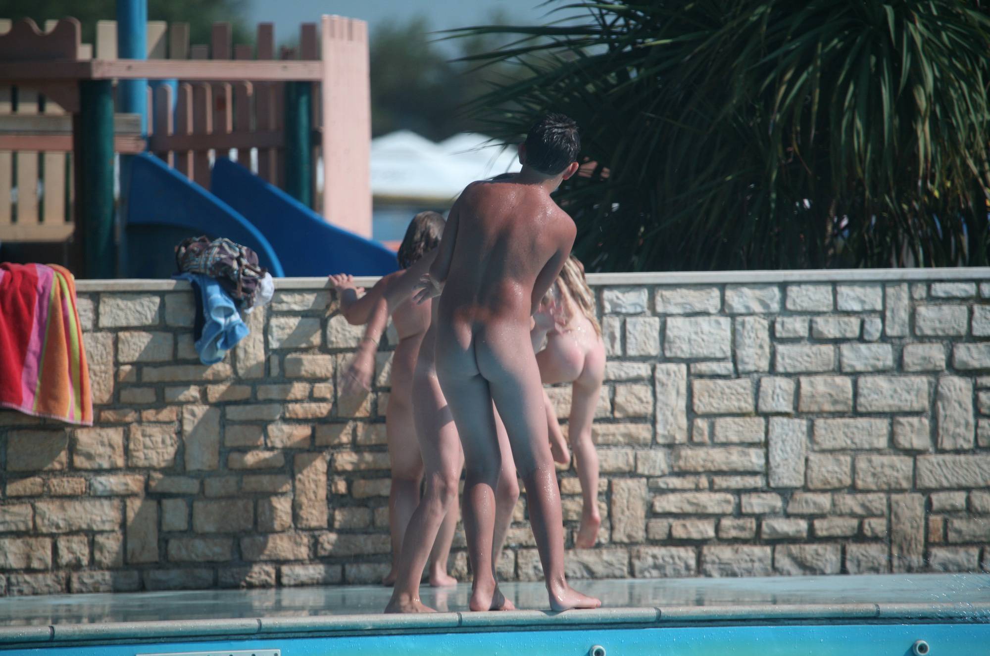 Pure Nudism Pics Naturist Pool Push-Overs - 2