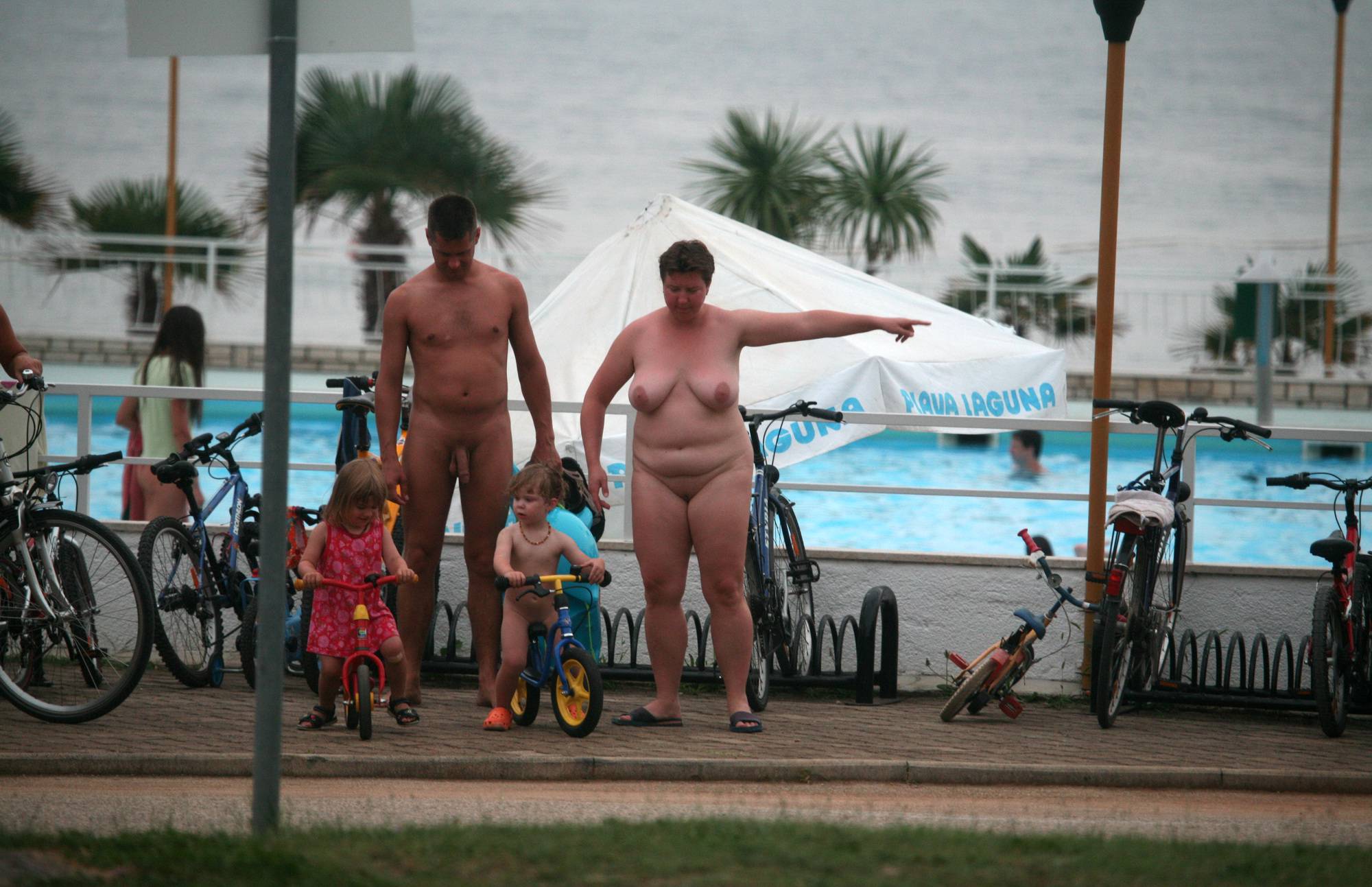 Purenudism Images Naturist Poolside Biking - 2