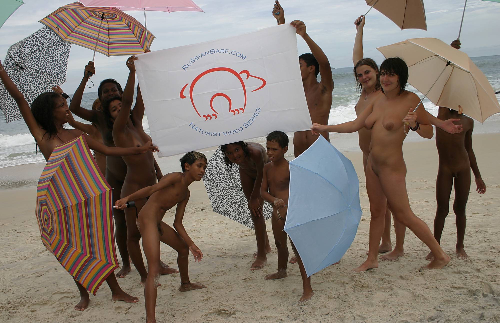 BR Beach Group Worship - Young Nudists - 1