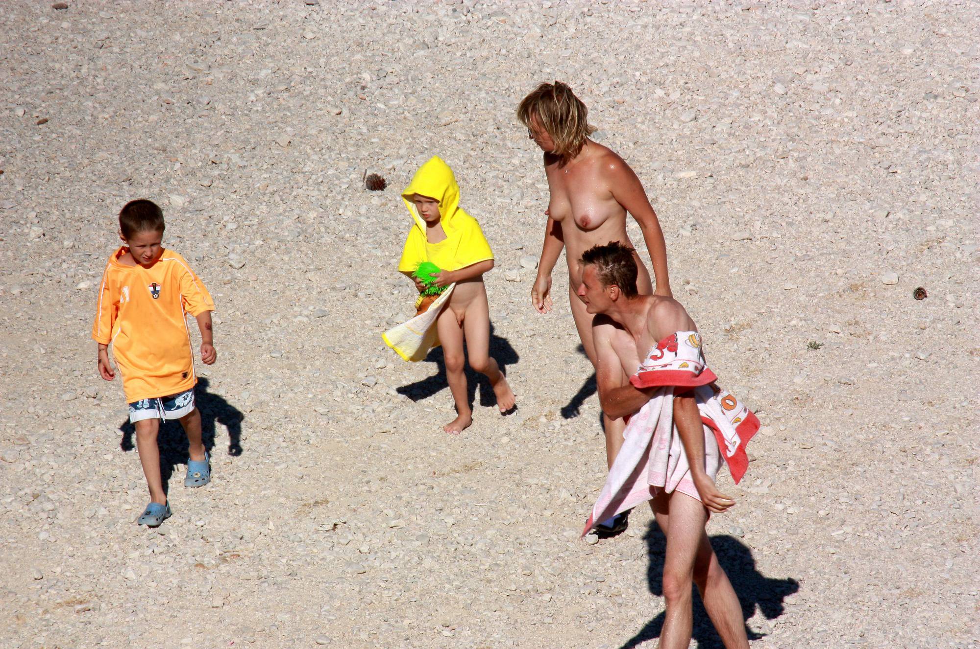 Pure Nudism Naturist Family on Beach - 2