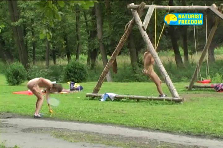 Naturist Freedom Relaxing with a Trampoline - 1