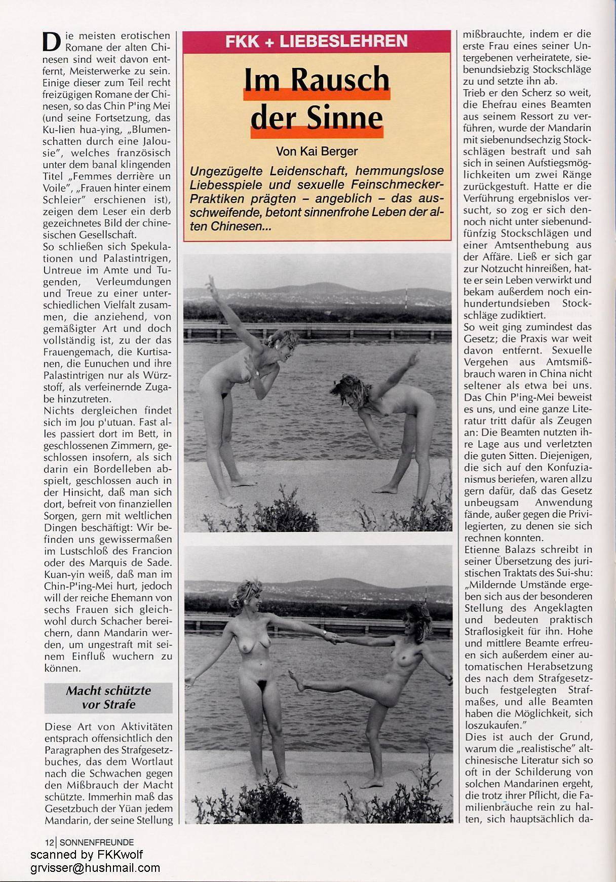 Nudist Magazine Pictures - Sonnenfreunde 1994 Nr.8 - 1