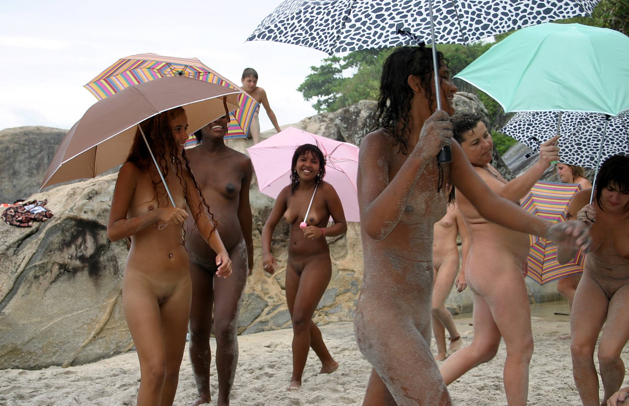 Pure Nudism Pics The Umbrella Beach Run - 2